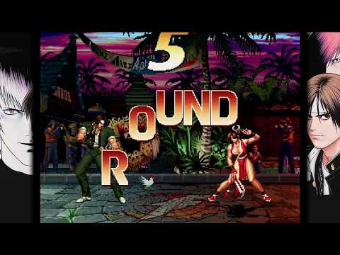 The King of Fighters '97: Japan Team (Kyo 🔥, Benimaru ⚡️, Goro ⛰️) vs. King 🦵, Chizuru ⛩️, Mai 🌸