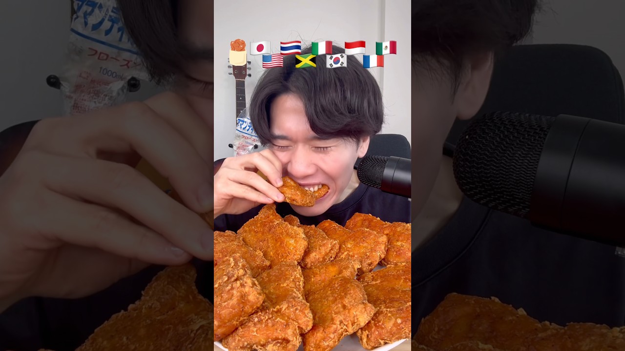 【ファミマ45%増量】スパイシーチキン爆食いしたらチキンでした🍗#モッパン #チキン #飯テロ #大食い #mukbang #asmr