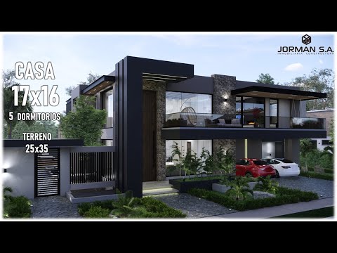 House Design | Modern House Design | 17x16m 2 Storey | 5 Bedrooms