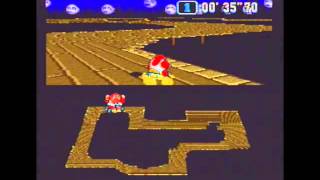 Super Mario Kart (NTSC) Time Trial : Ghost Valley 2 (GV2) - 57"86 NBT (World Record)