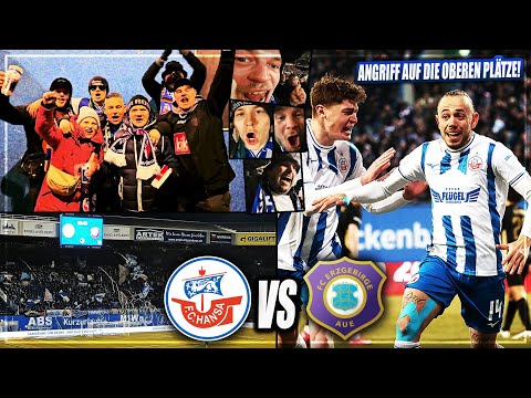 MACHTDEMONSTRATION MIT TORFESTIVAL IM OSTDUELL! Hansa Rostock - Erzgebirge Aue Stadionvlog