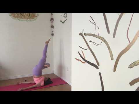 Shoulderstand. Niralamba Sarvangasana. Lotus Pose. Plough Pose.