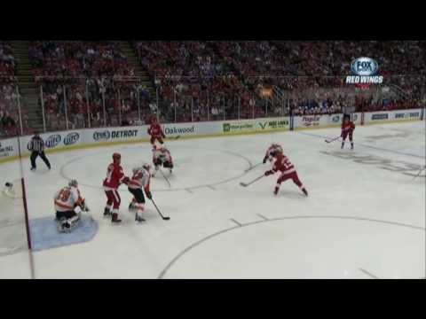 Pavel Datsyuk's nasty back handed Power Play Goal vs Flyers HD Oct 12 2013
