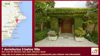 preview picture of video '7 dormitorios 3 baños Villa se Vende en San Juan De Alicante, San Juan, Alicante, Spain'