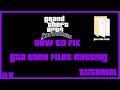 HOW TO FIX GTA San Andreas User Files Missing