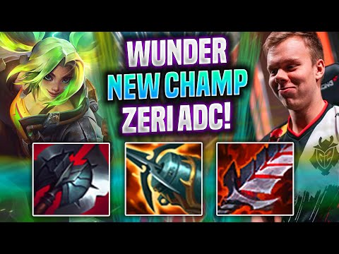 WUNDER TRIES NEW CHAMPION ZERI IN FLEXING GAME! - FNC Wunder Plays Zeri ADC vs Kai'sa! | Season 2022