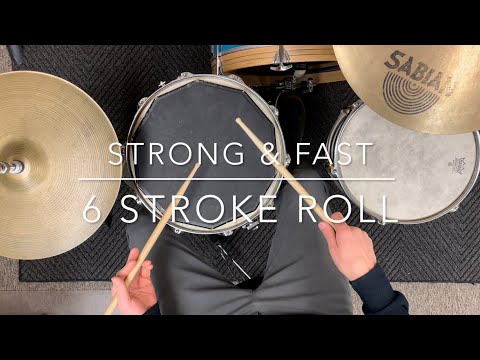 How To Play Strong & Fast 6 Stroke Rolls on Drums