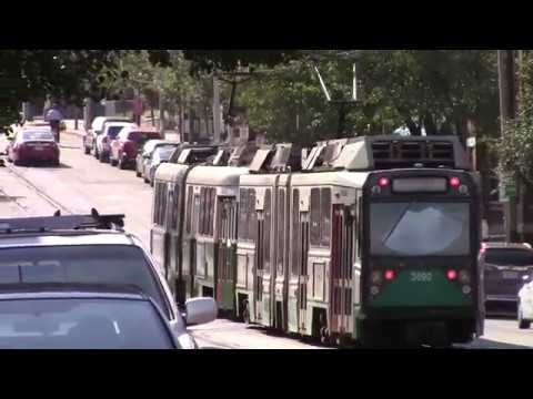 MBTA Green Line Tram at Boston's Riverway Station 9-23-19