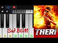 Theri Sad Theme | Vijay BGM | Easy Piano Tutorial | Perfect Piano