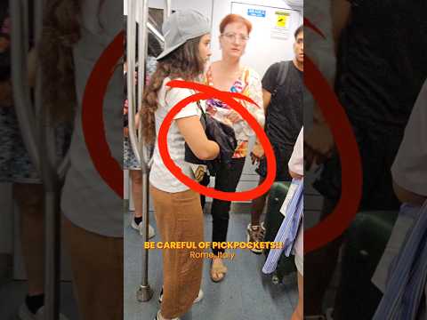 ⚠️ Be careful of Pickpockets in Rome & across Europe! Know their tactics! #Pickpocket #Viral #Shorts