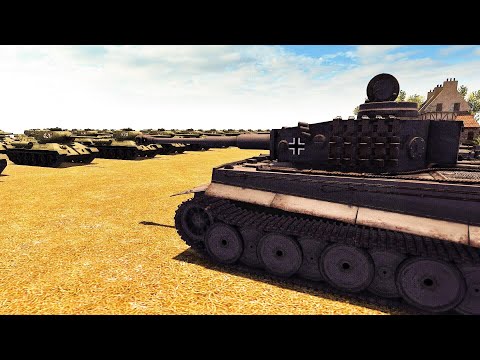 10 Tiger Tanks VS 100 T-34 Tanks - Who is the final winner? - Men of War Assault Squad 2