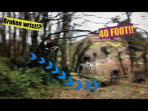 We built a massive 40 FOOT ROAD GAP!! (huge crash)