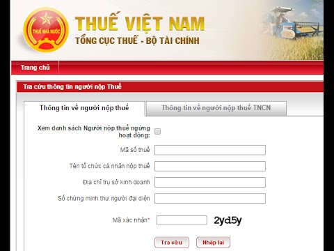 Hướng dẫn tra cứu thông tin người nộp thuế- gdt.gov.vn