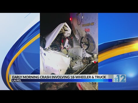 Crash involving truck & 18-wheeler on I-59 S in Laurel
