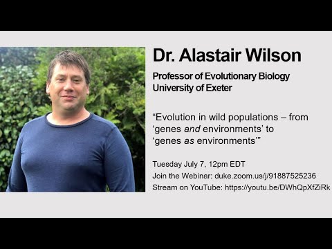 Dr. Alastair Wilson: Long-Term Animal Research Seminar Series