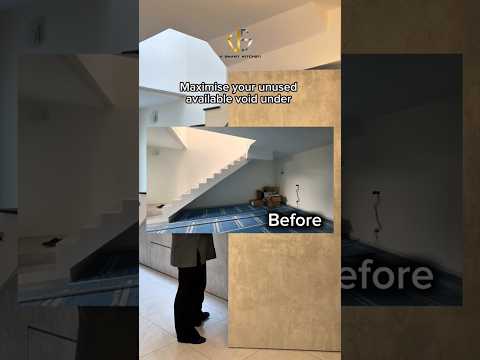 Enjoy clutter free home by using the void under your staircase as a custom storage room.