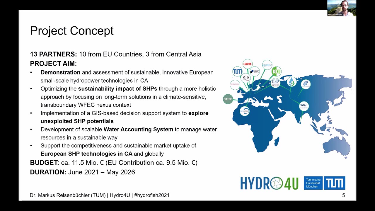 Highlights from Hydro4U - Hydropower in Central Asia - Markus Reisebüchler, TUM #hydrofish2021