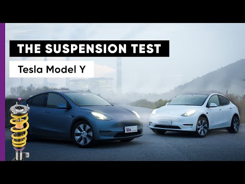 Tesla Model Y (AWD) Supension Test: KW V3 Leveling versus Stock Suspension