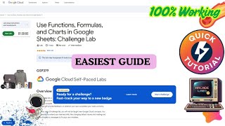 Use Functions, Formulas, and Charts in Google Sheets: Challenge Lab #GSP379 | 1 lab = 1 skill badge