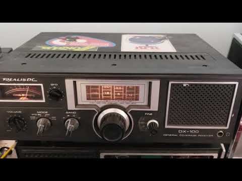 WWV Time signal station Colorado 5 MHz Shortwave on Realistic DX-100 vintage receiver