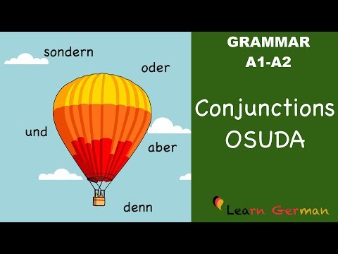 Learn German | German Grammar |  Konjunktionen | oder, sondern, und, denn, aber | A1 | A2