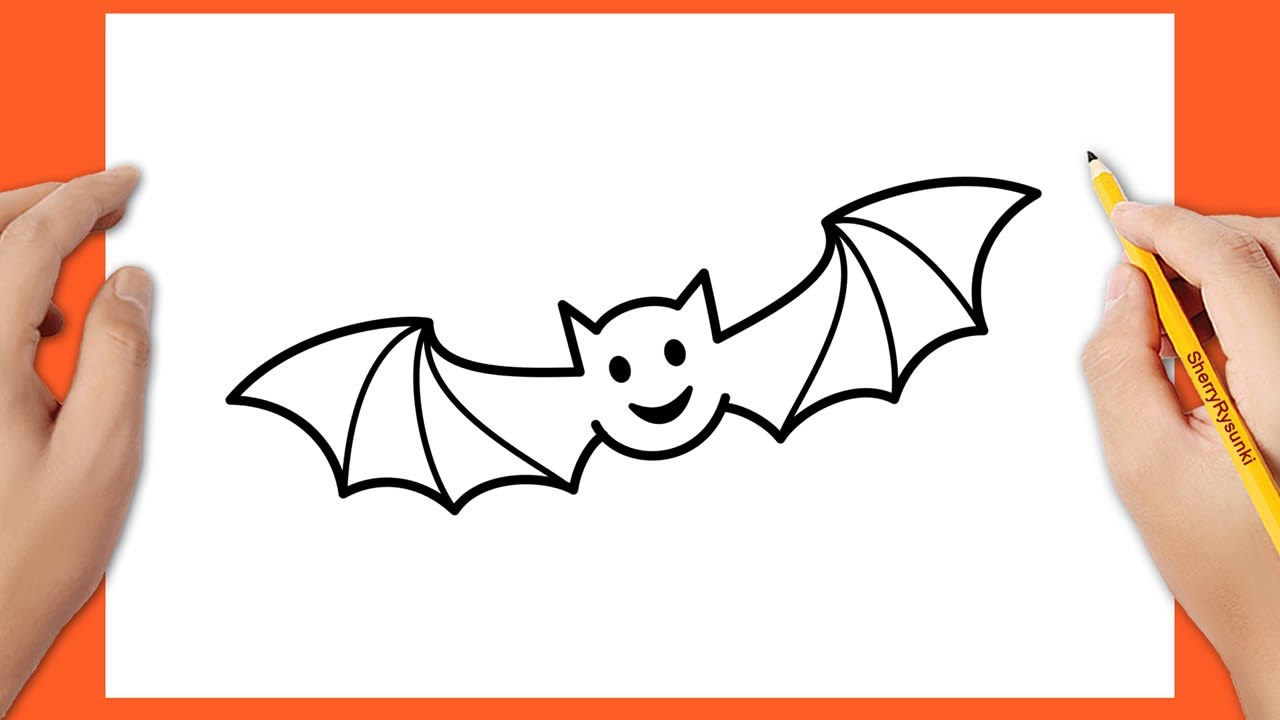 Jak narysować nietoperza na Halloween | Halloween rysunek krok po kroku