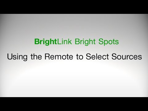 How To: Select Image Sources Using the Remote Control