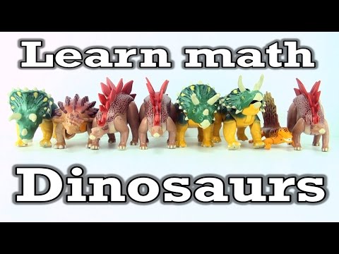 Learn math addition and subtraction with Playmobil Dinosaurs - Learning adding numbers