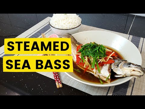 CHINESE STEAMED SEA BASS RECIPE | Home Cook Steamed Fish with Ginger & Soy Sauce | Chinese Recipes