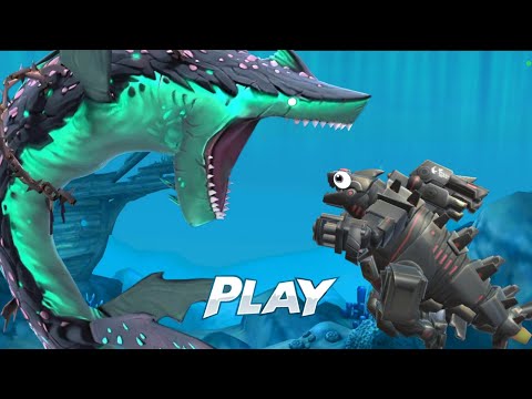 NEW GIANT UNDERSHARKER VS ENEMY MECHA SHARKJIRA - Hungry Shark World