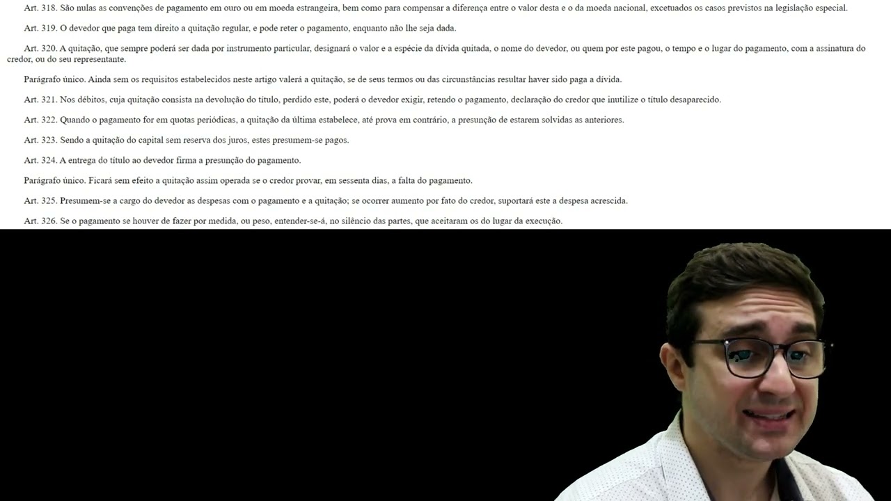 CÓDIGO CIVIL EM ÁUDIO - ART. 313 AO 326 - DO OBJETO DO PAGAMENTO E SUA PROVA