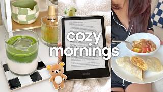cozy morning ritual 🍵🧸 matcha, reading, and self-care