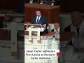Jason Carter addresses former First Ladies at Rosalynn Carter memorial