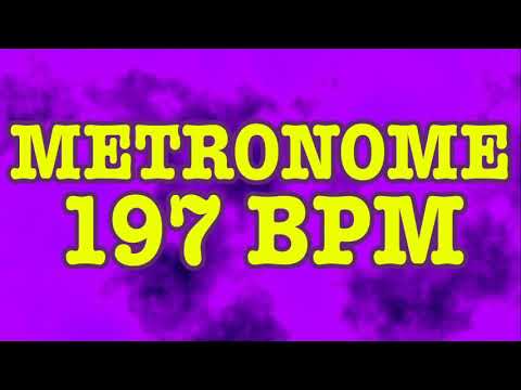 197 BPM Metronome - 10 Minute Metronome - 197BPM Click Track - 10 Minute Timer - Metrónomo 197 BPM