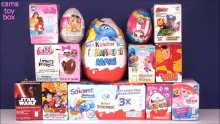 Kinder MAXI LOL Shopkins Chocolate Surprise EGGS Smurfs Disney Barbie Jackie TOYS