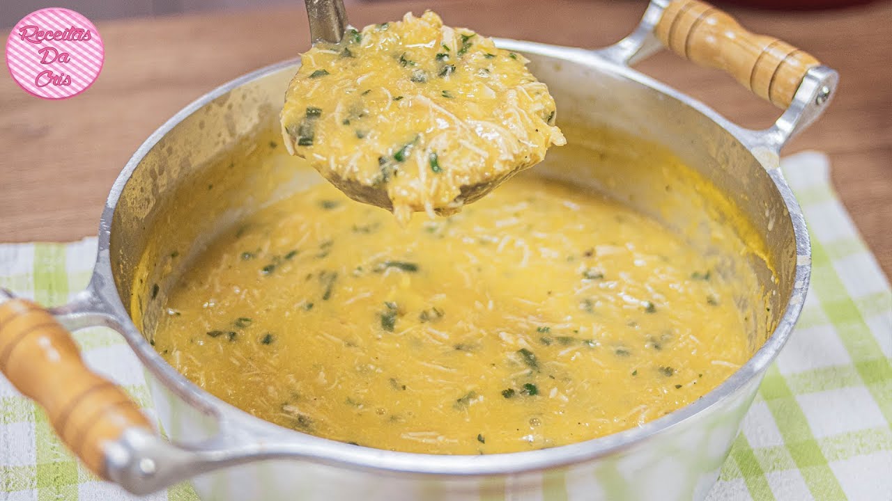 CALDO DE MILHO CREMOSO COM FRANGO | RECEITAS DA CRIS