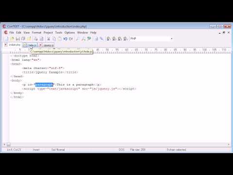 jQuery Tutorial 5 Inline External Scripting