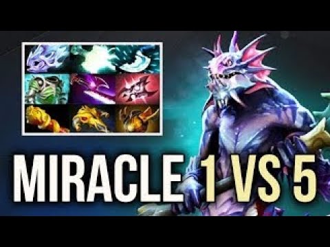 38 Kills Almost 1 vs 5 Miracle- Slardar Super Carry Disaster Game Dota 2 7.01