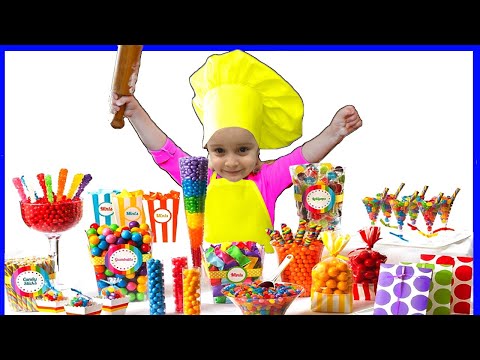 🍓🍌🍎Alisa helps mom cooking  Sweet Chocolate Dish For Kids!