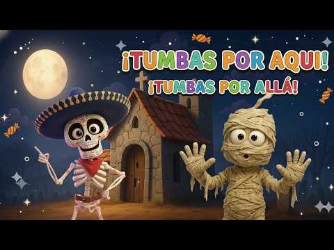 💀 Graves Here, Graves There 💀 - In 3D - Day of the Dead Children's Songs -