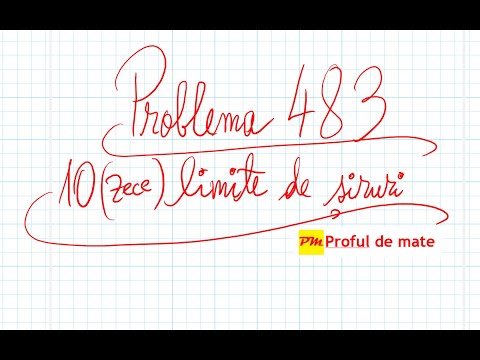 Problema 483: 10 Limite de șiruri #profuldemate2020 #Bacalaureat #limite #șiruri #limita #sir #mate