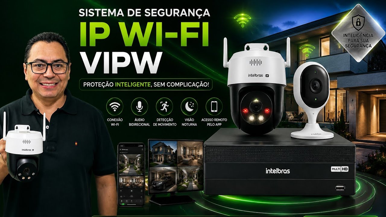 Miniatura da avaliação em vídeo de Câmera de Segurança IP Intelbras VIPW 1300 MINI SD Wi-Fi