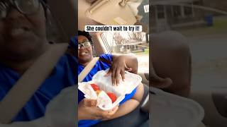 She couldn’t wait to try it 😩🧐😂 #fyp #shorts #comedy #viral #bwattstv 