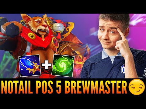 👉 N0TAIL Insane Pos 5 Brewmaster Pick - Intense Game With Non Stop Fights - Dota 2 Highlights