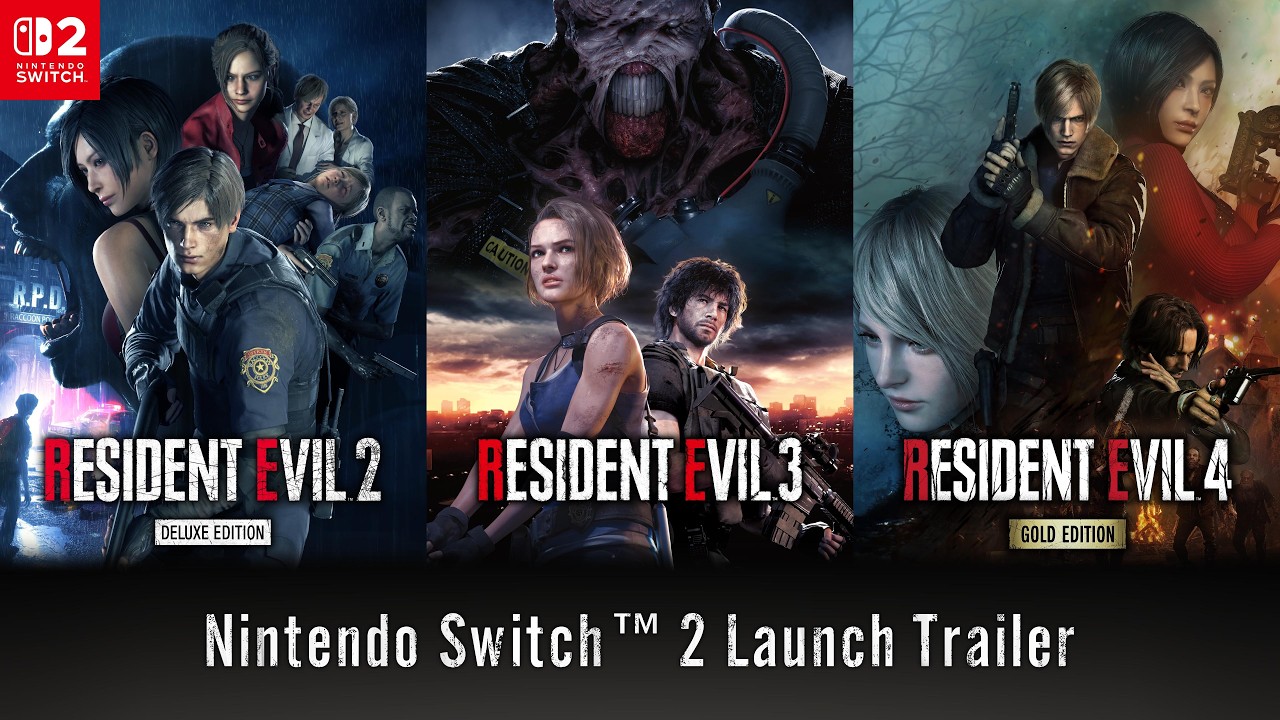 Video de YouTube: Capcom estrena los remakes de Resident Evil 2, 3 y 4 en Nintendo Switch 2