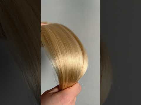 Волосся для нарощування у зрізі 60 см, 100 грам, світлий блонд №613 video
