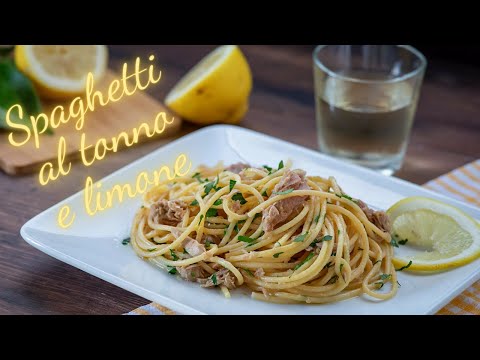 TUNA AND LEMON SPAGHETTI Easy Recipe (* video re-edited) - Homemade by Benedetta