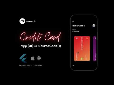 Bank Credit Card App UI Animation Bundle for IOS & Android with Flutter