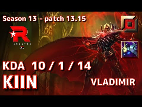 【KRサーバー/M1】KT Kiin ブラッドミア(Vladimir) VS グウェン(Gwen) TOP - Patch13.15 KR Ranked【LoL】