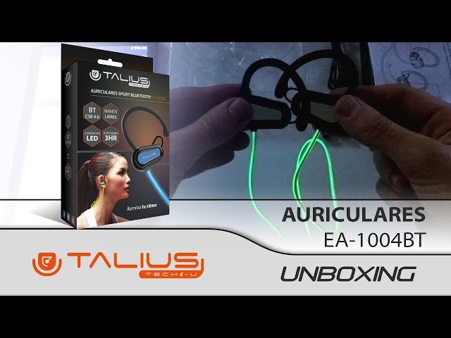 Talius TAL-EA1004BT Sport Auriculares Bluetooth LED Rosa video